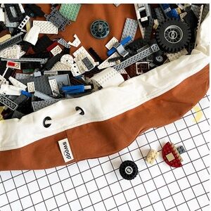 Brown and White Desert Sun Swoop Toy Storage Bag